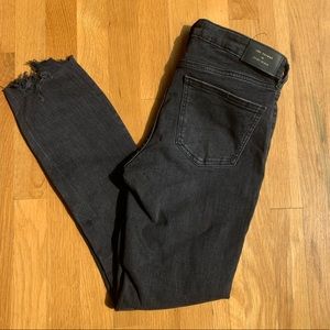 NWT Zara distressed black skinny jeans
